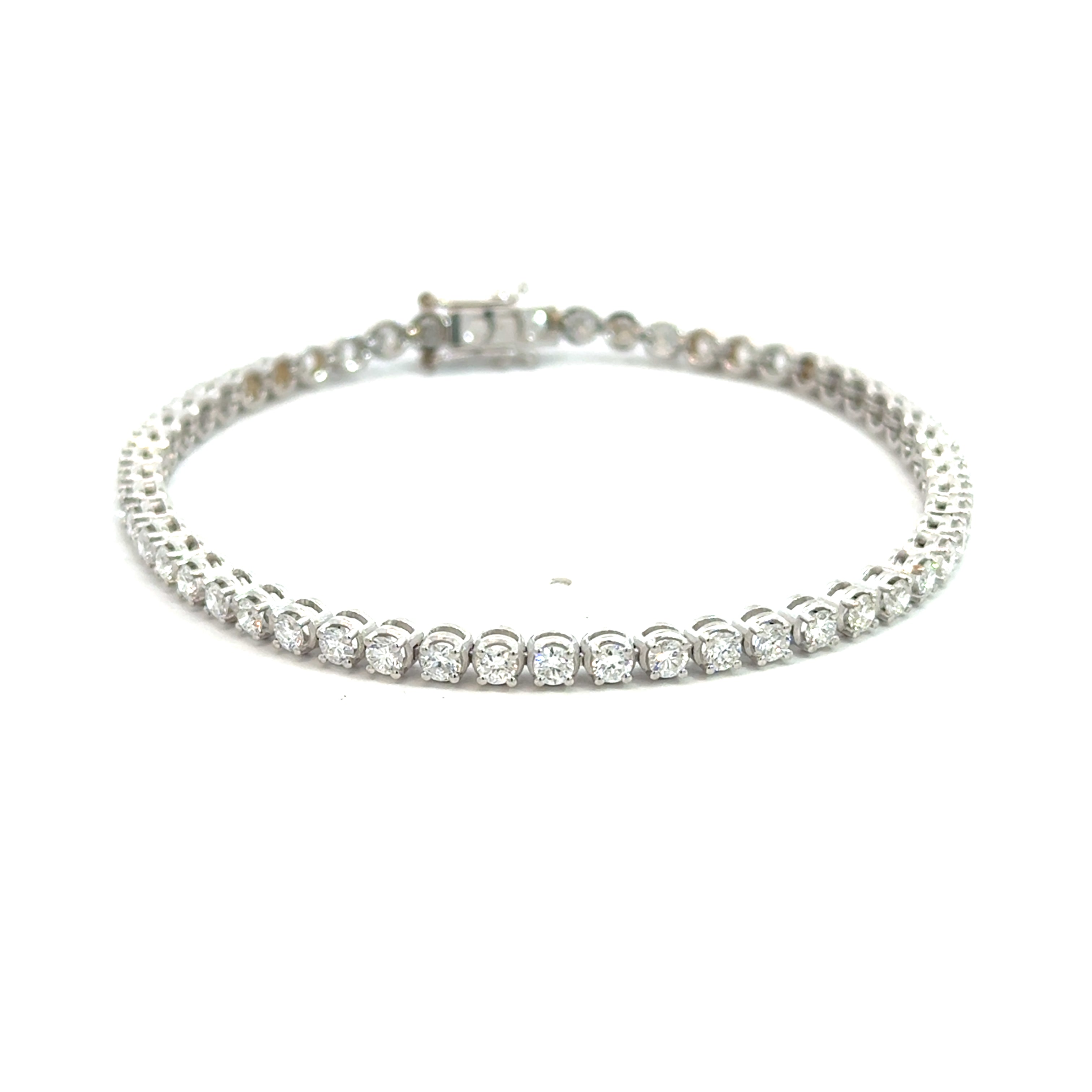 Pulsera tennis diamantes redondos mediana