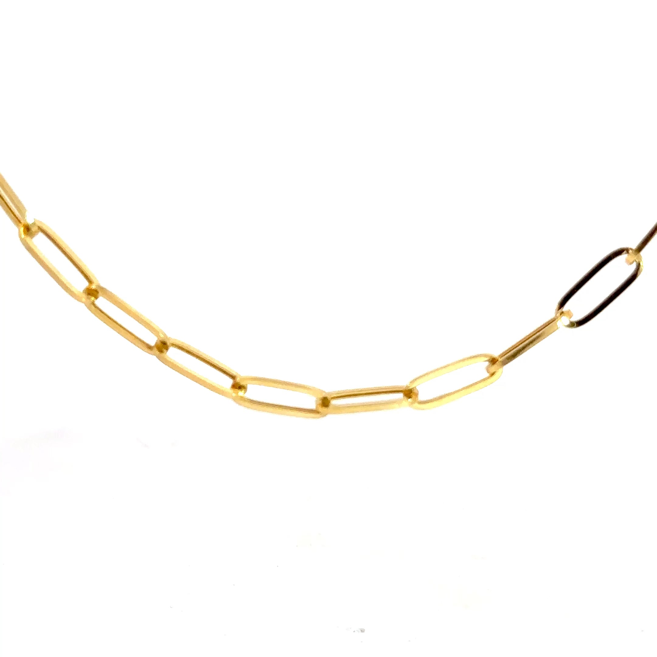 Cadena Paperclip Gruesa 45cm