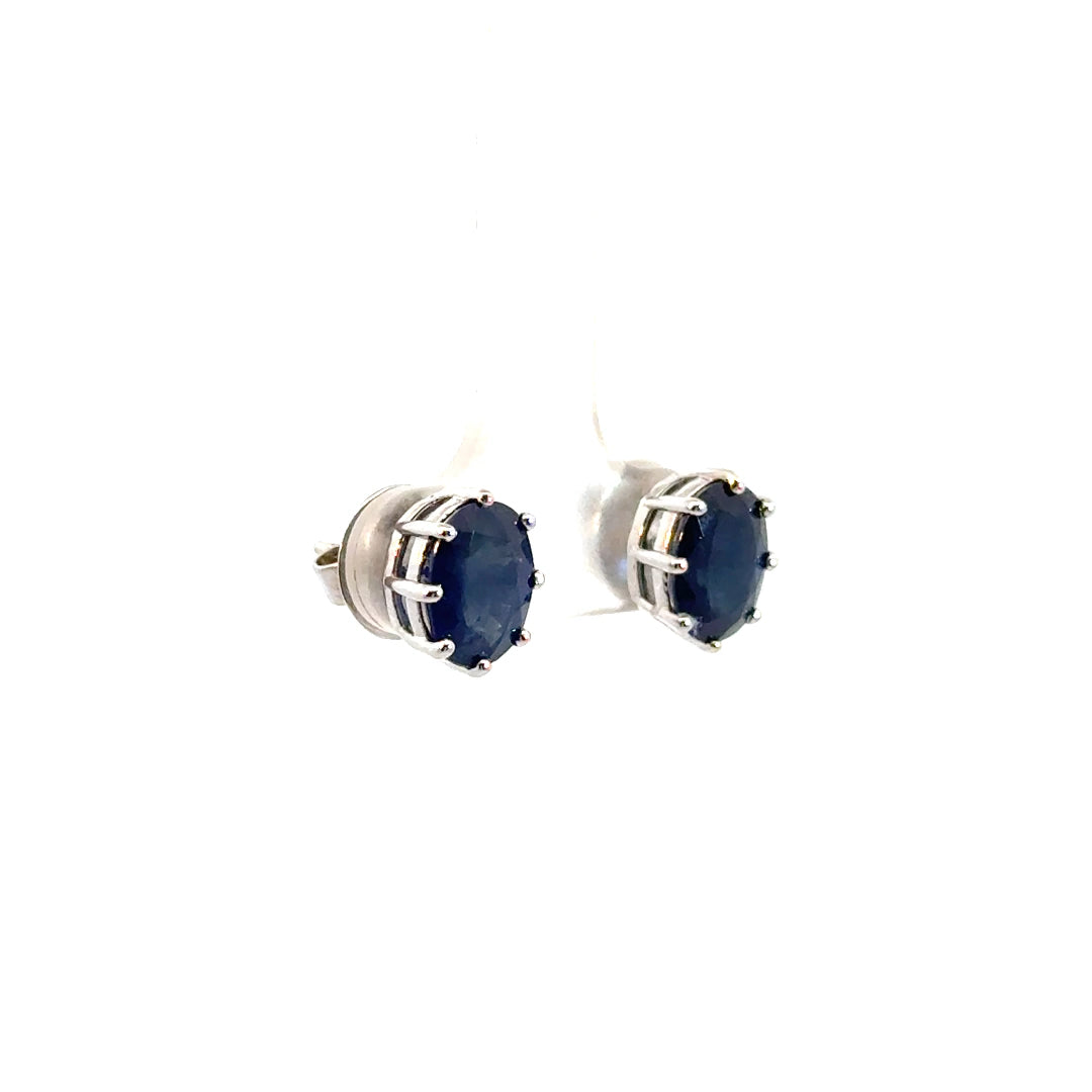 Aretes Prisma zafiro azul