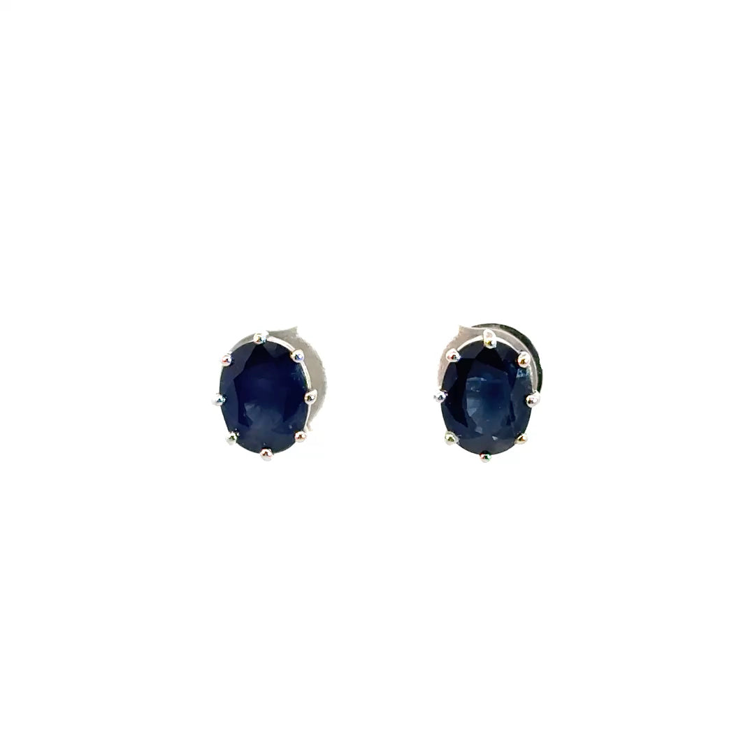 Aretes Prisma zafiro azul