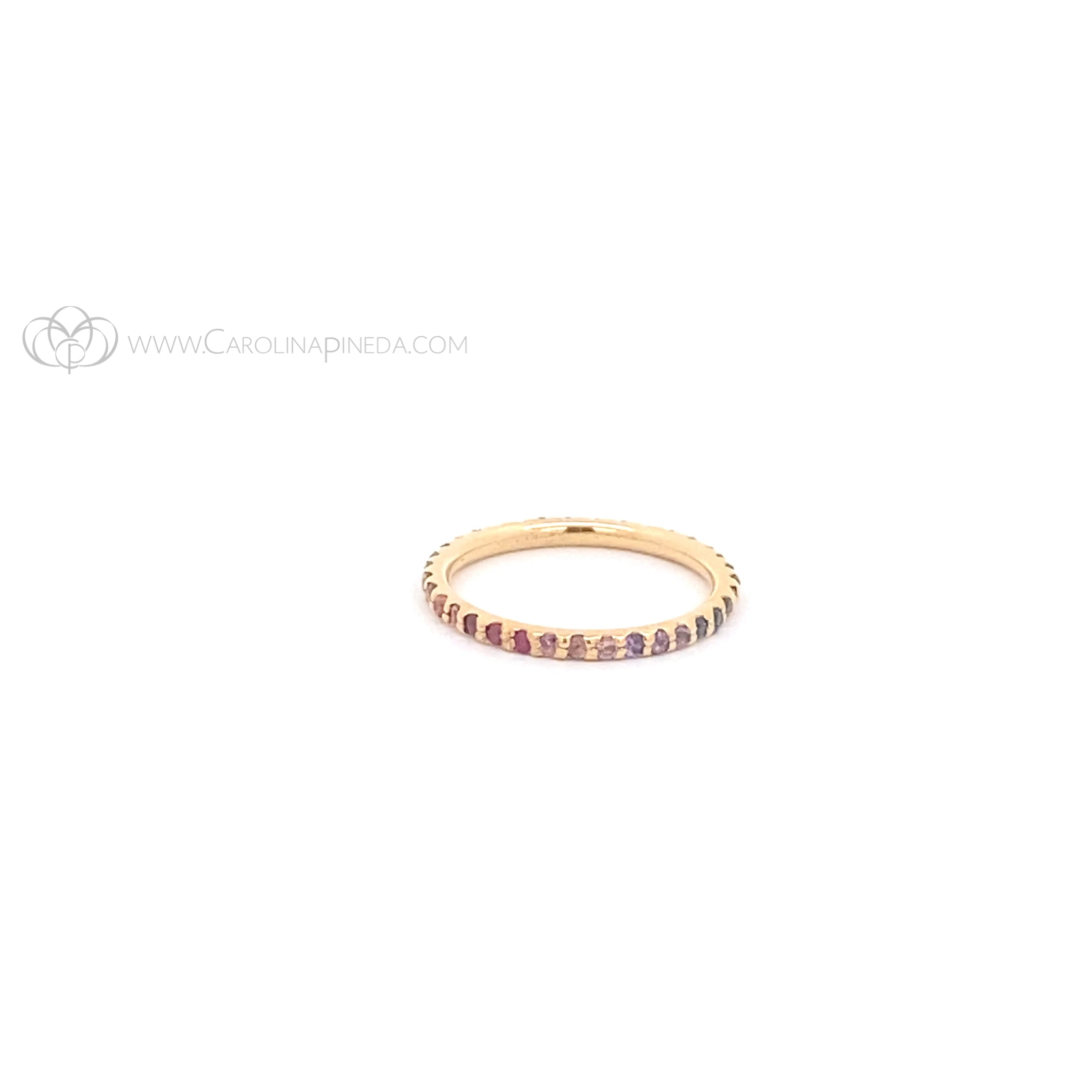 Anillo eternity 1,5 mm de ancho rainbow talla 6,5
