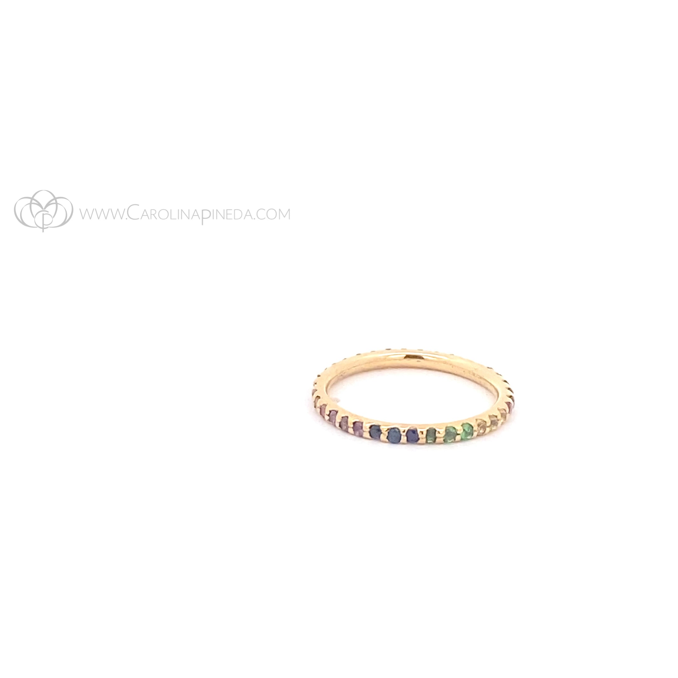 Anillo eternity 1,5 mm de ancho rainbow talla 6,5