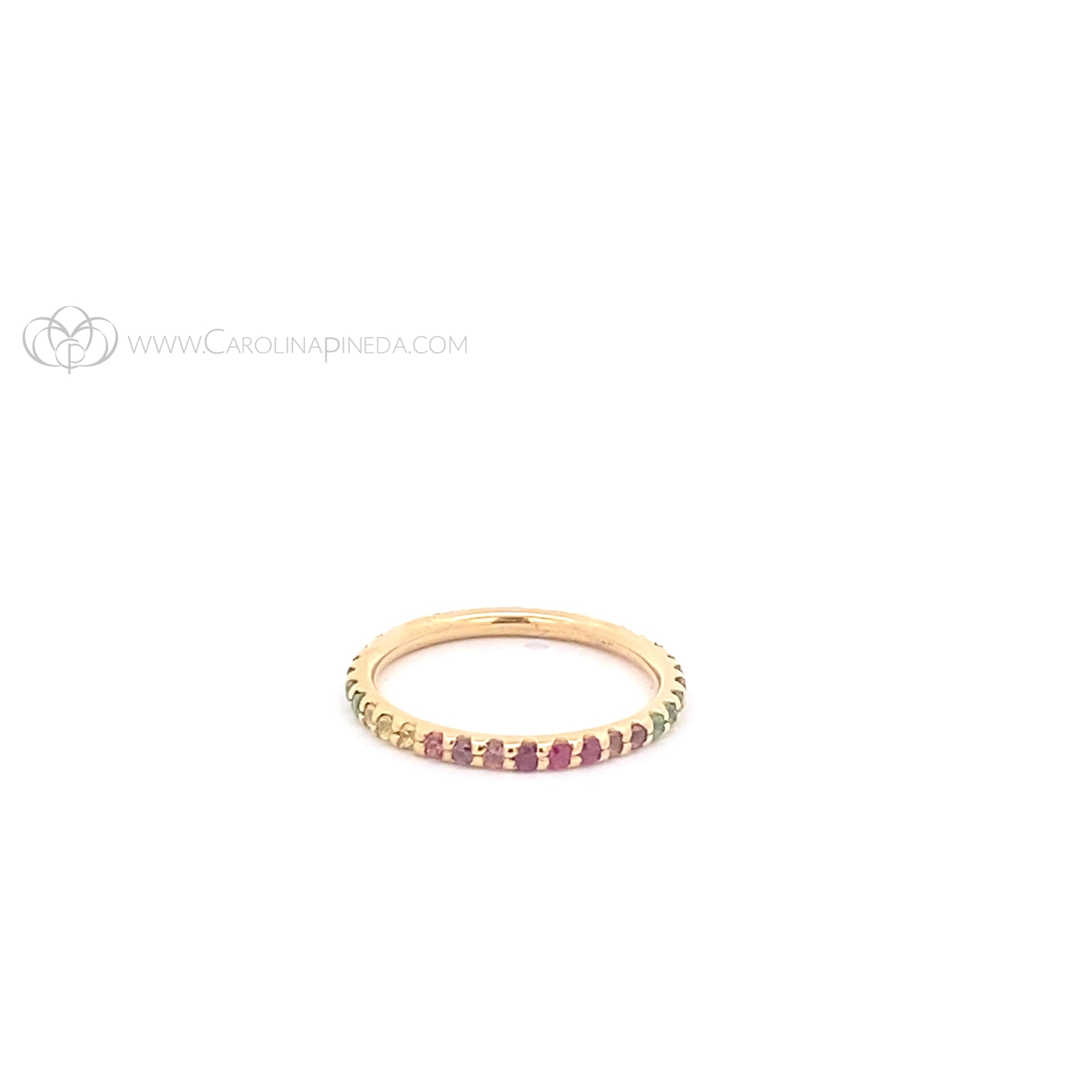 Anillo eternity 1,5 mm de ancho rainbow talla 6,5