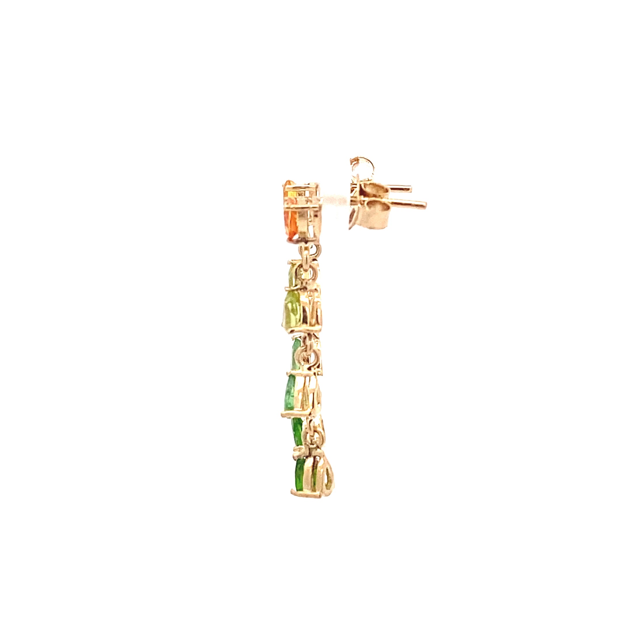 Aretes Largos Degradé  - Oro Amarillo