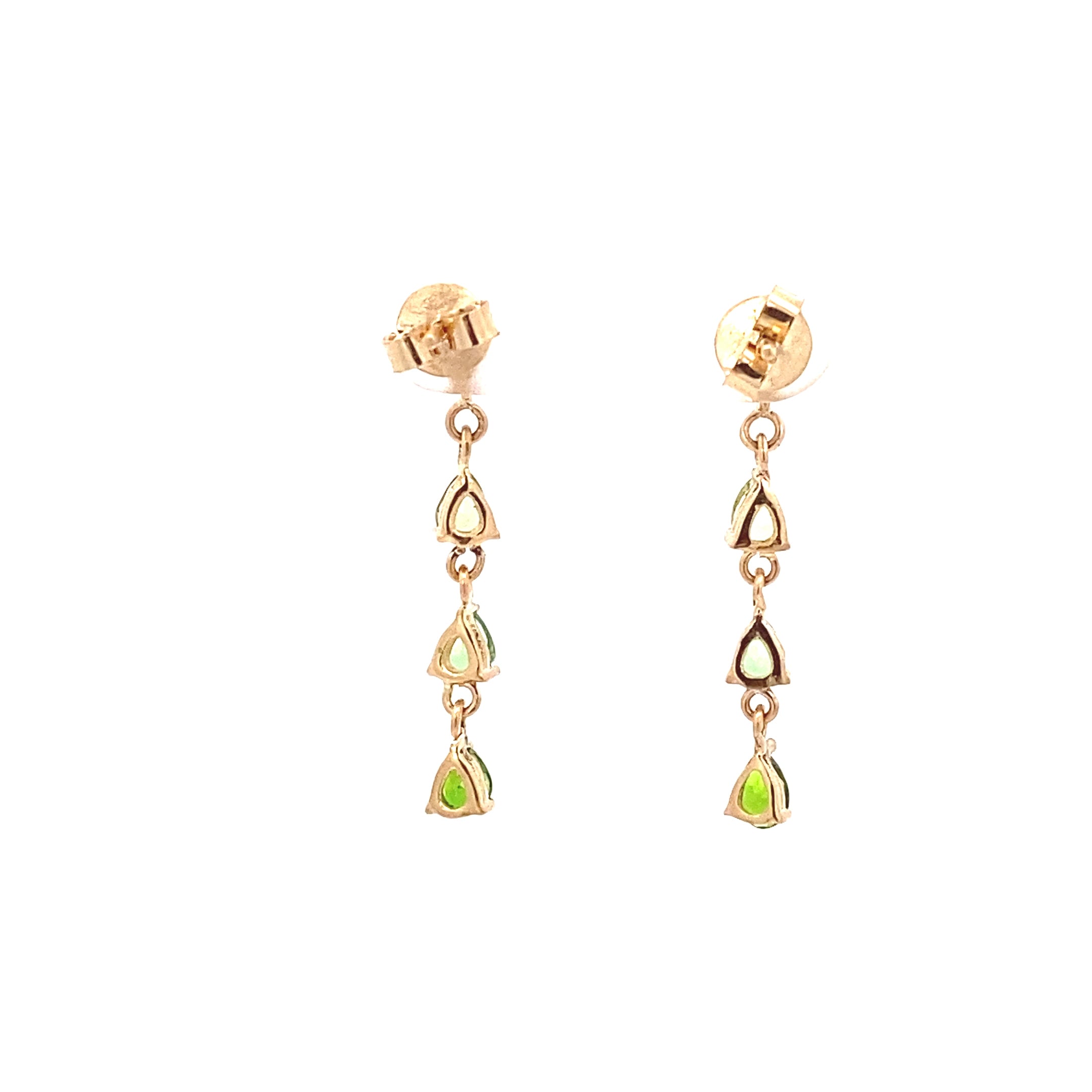 Aretes Largos Degradé  - Oro Amarillo