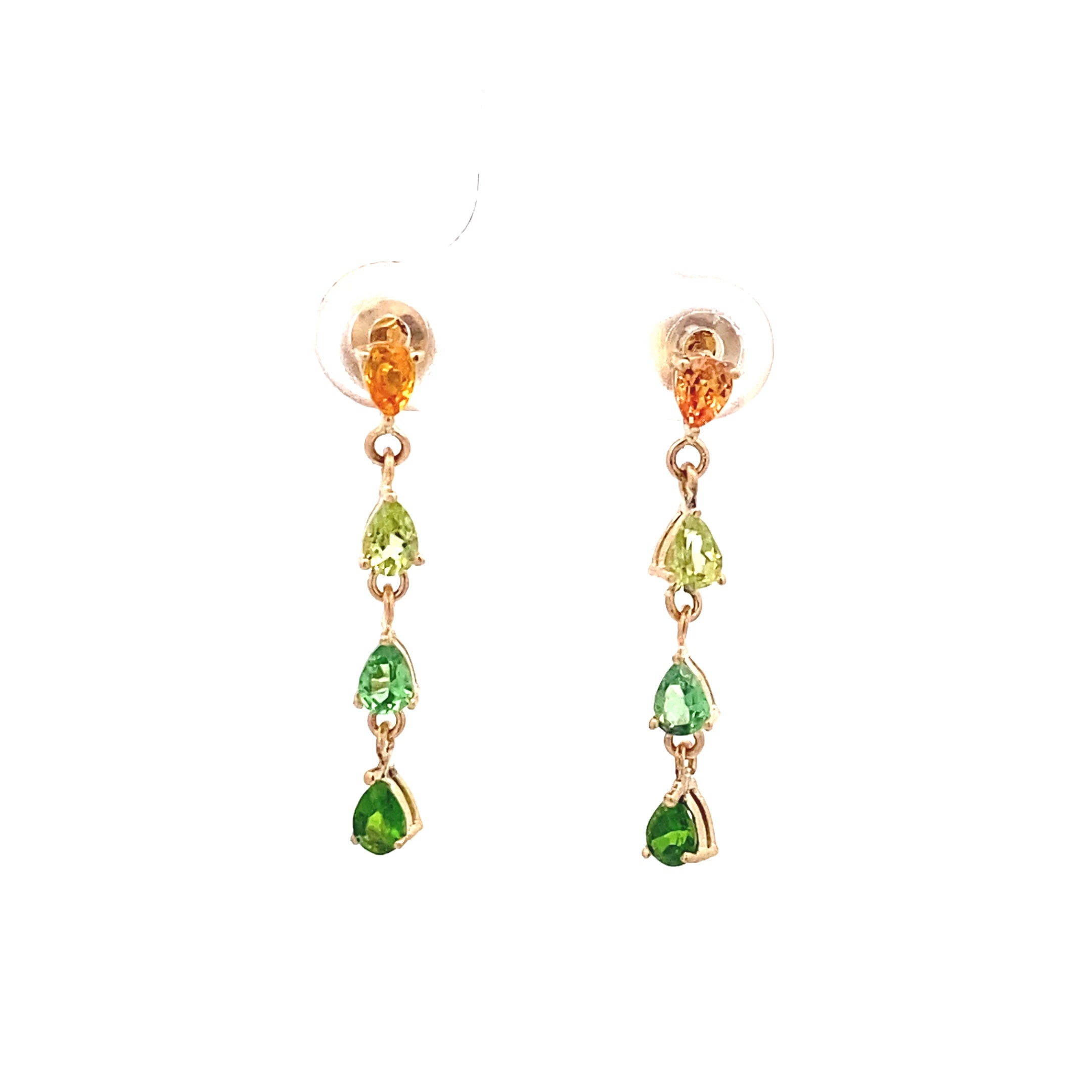 Aretes Largos Degradé  - Oro Amarillo