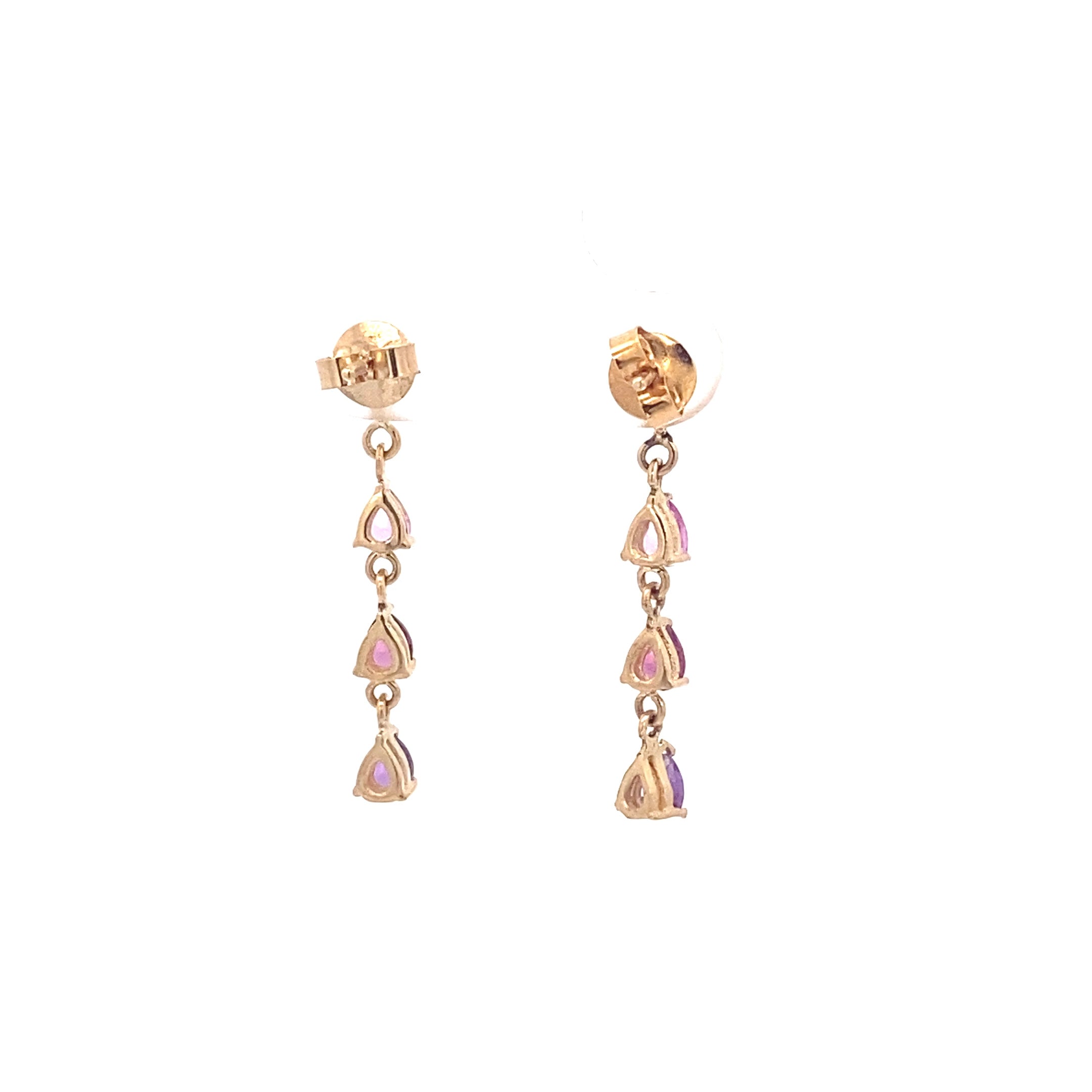 Aretes Largos Degradé  - Oro Amarillo