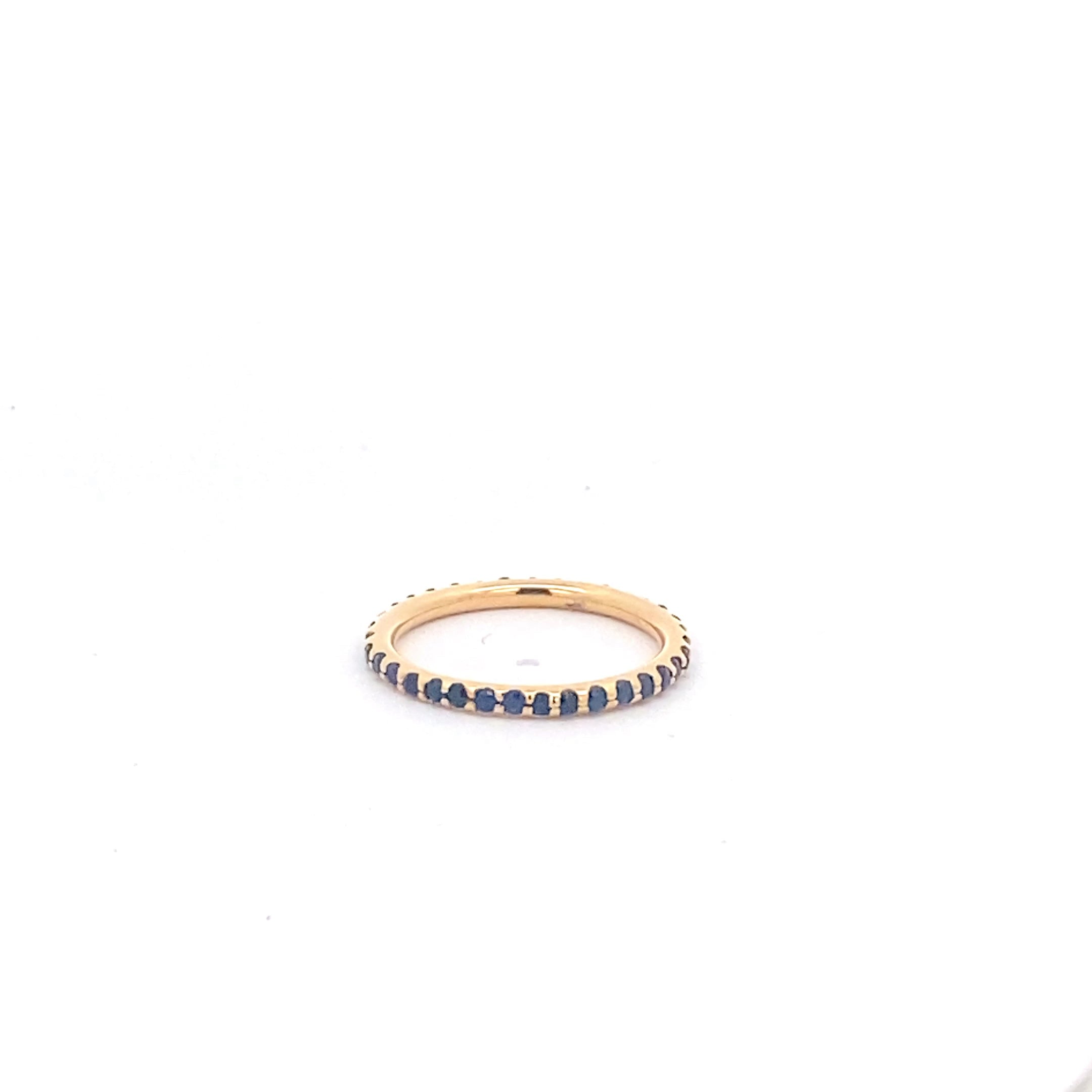 Anillo Eternity Zafiro azul 1.5 mm