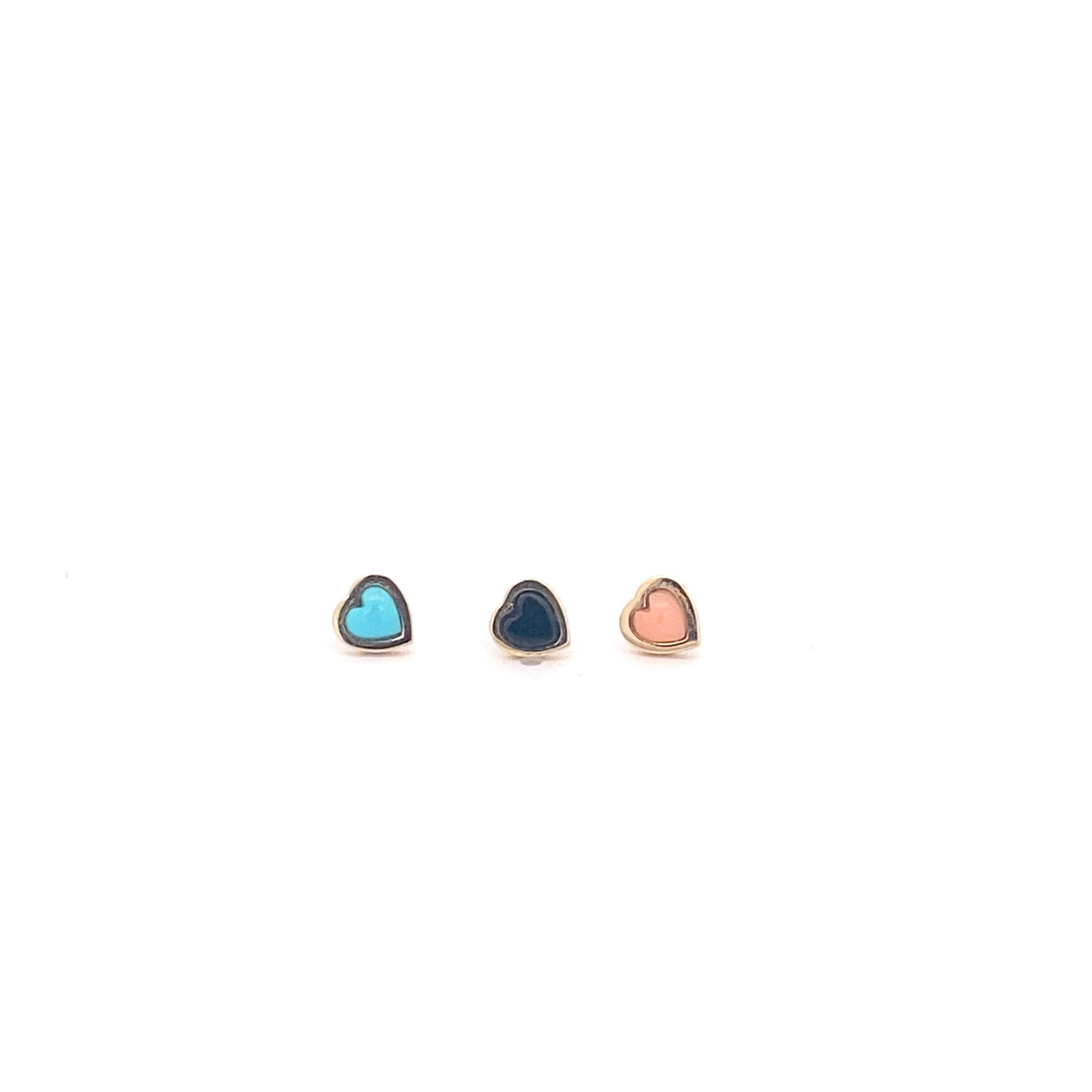 Arete corazón con bisel