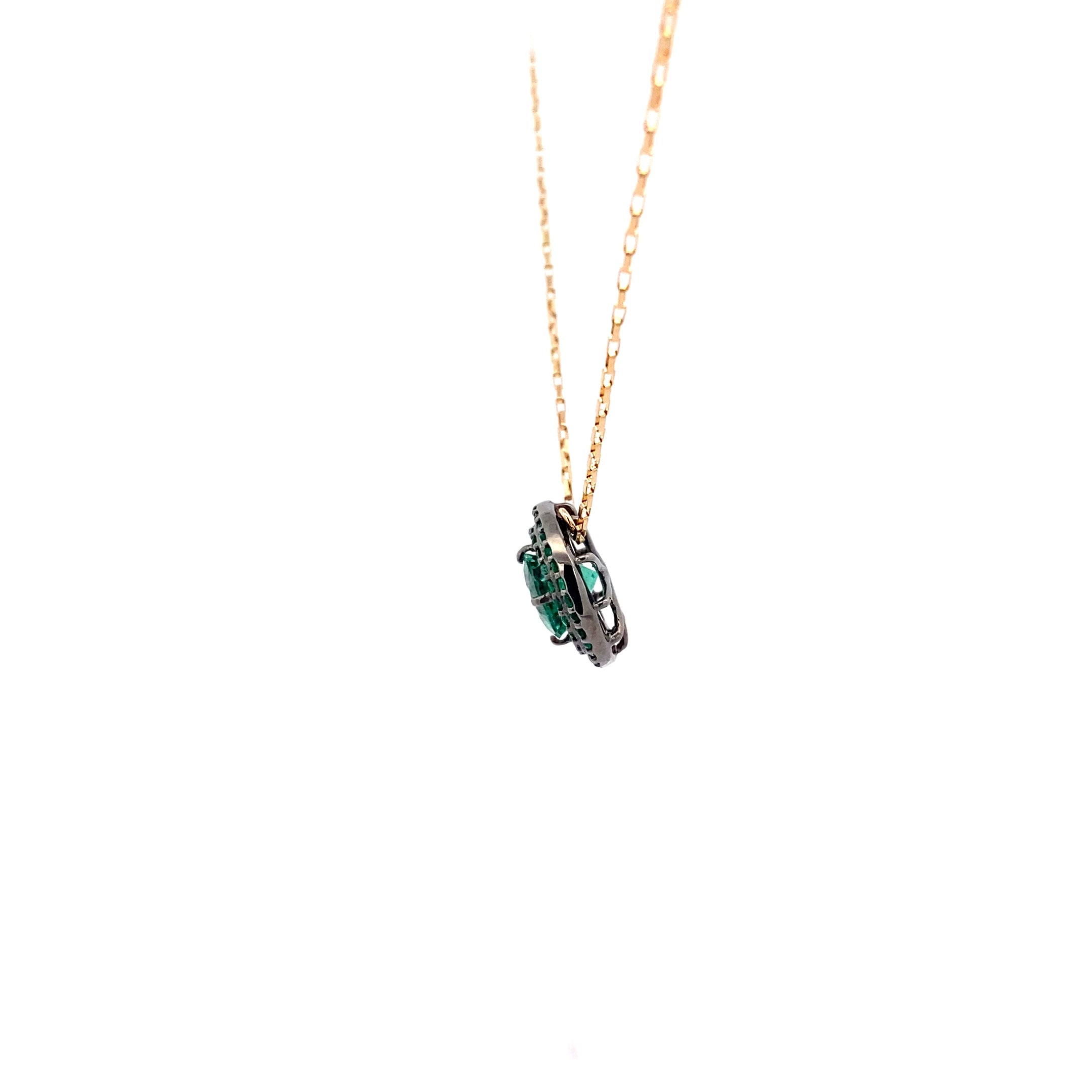 Collar Saturno Esmeraldas