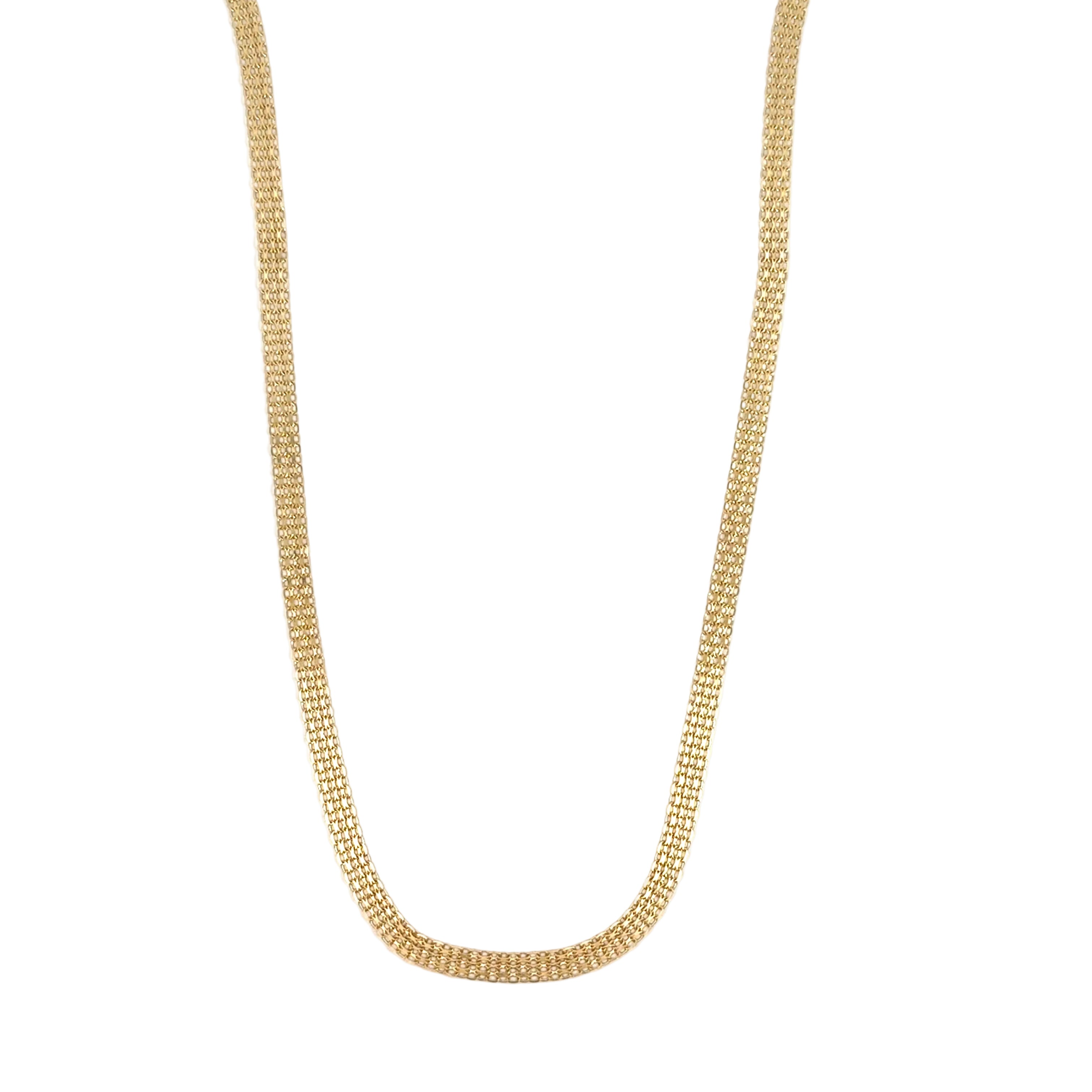Cadena tejido chino oro 18k