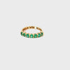 Anillo churumbela esmeraldas 3 mm - Oro amarillo