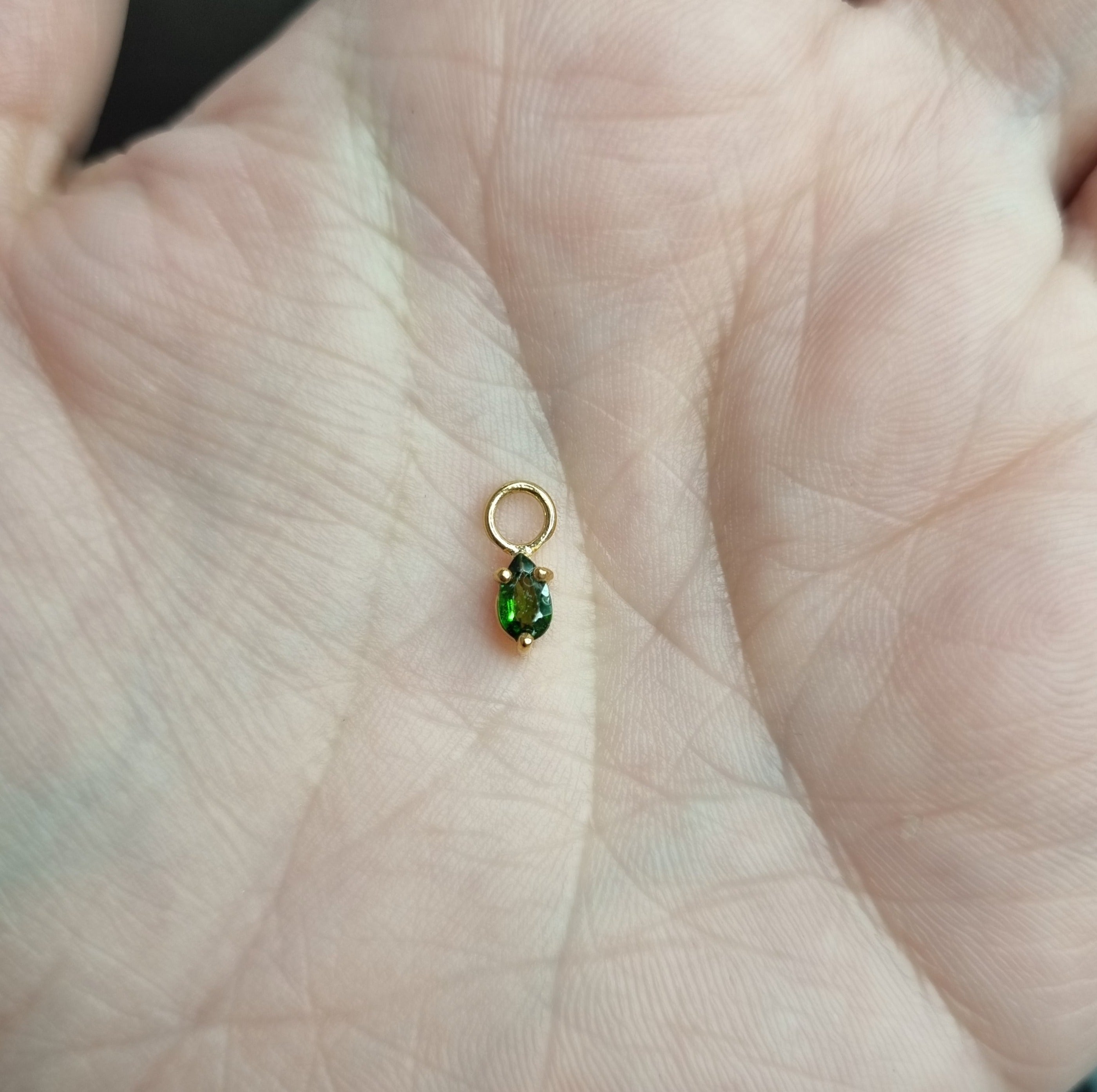 Dije para candongas plata enchapada en oro