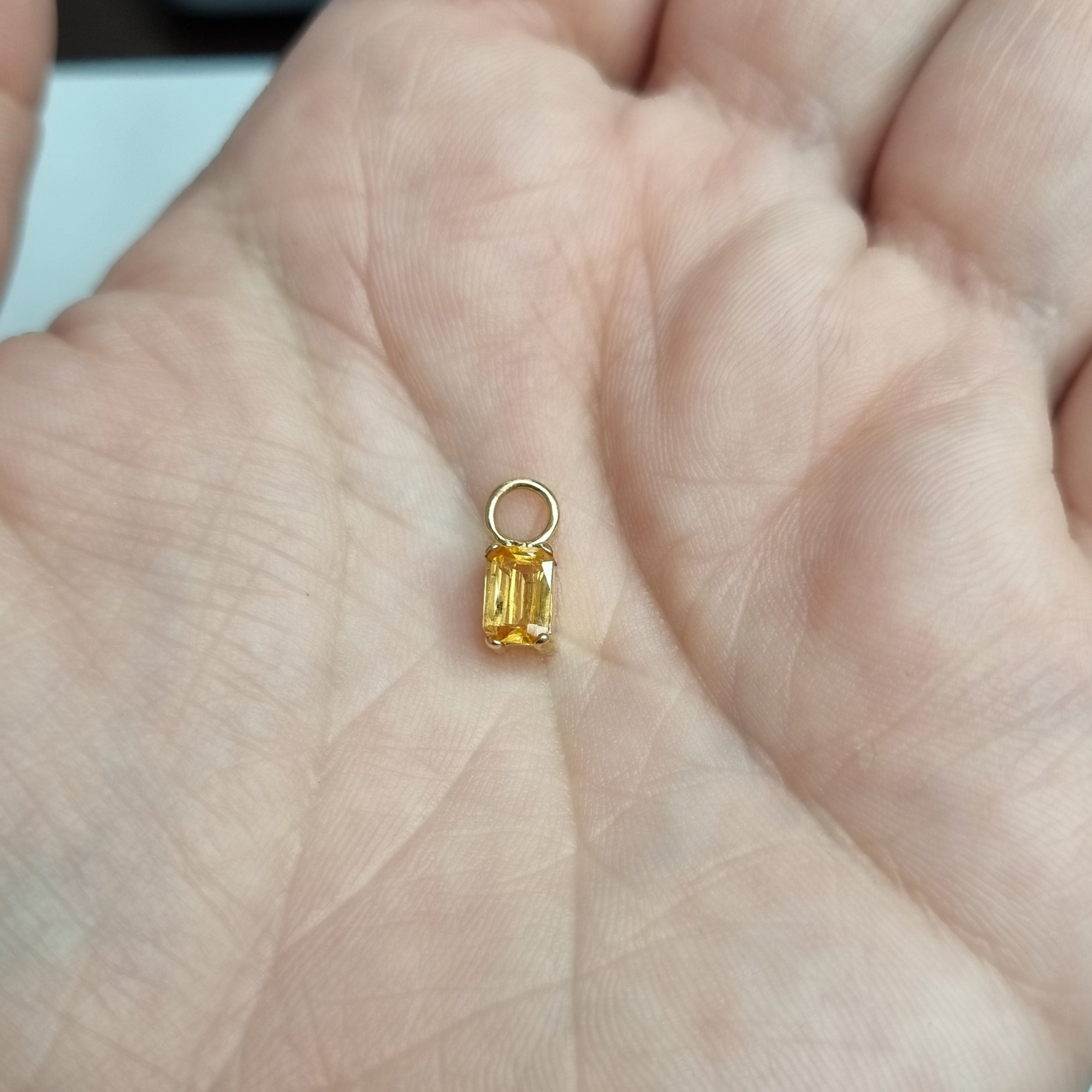 Dije para candongas plata enchapada en oro