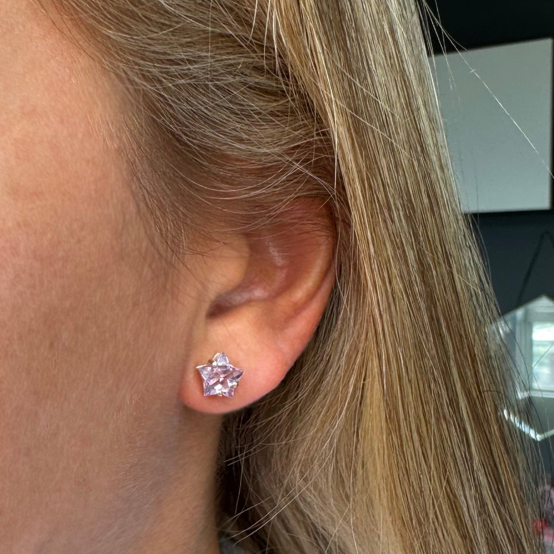 Aretes estrellas 8 mm - Oro Amarillo