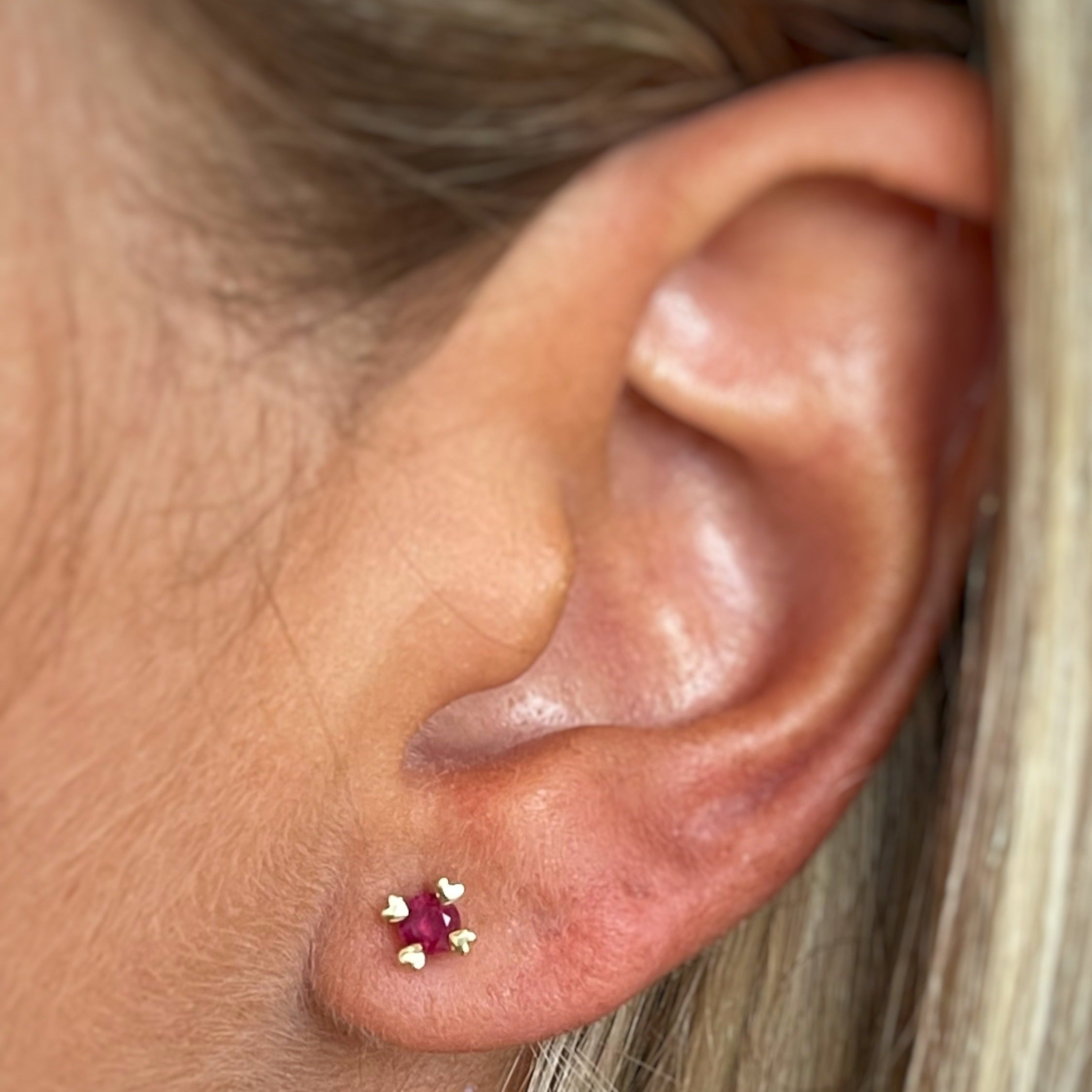 Arete love 3,5 mm oro amarillo