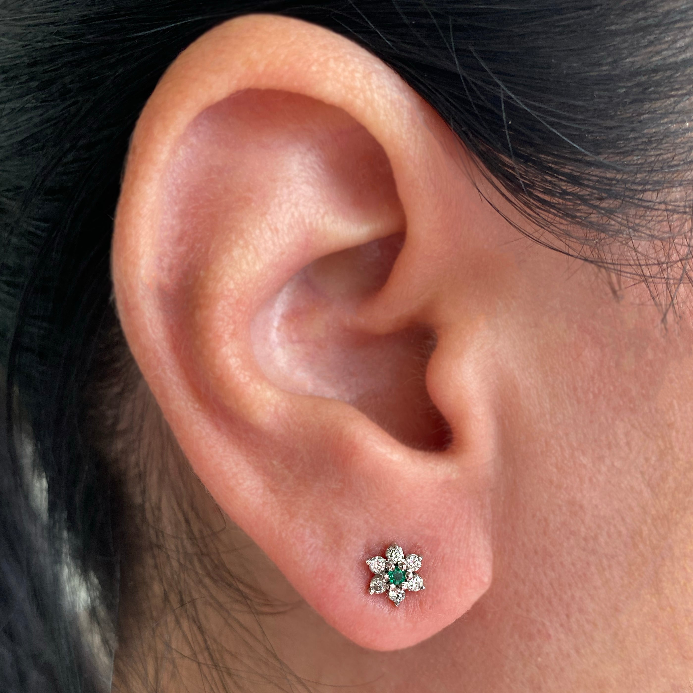 Arete Margaret oro blanco