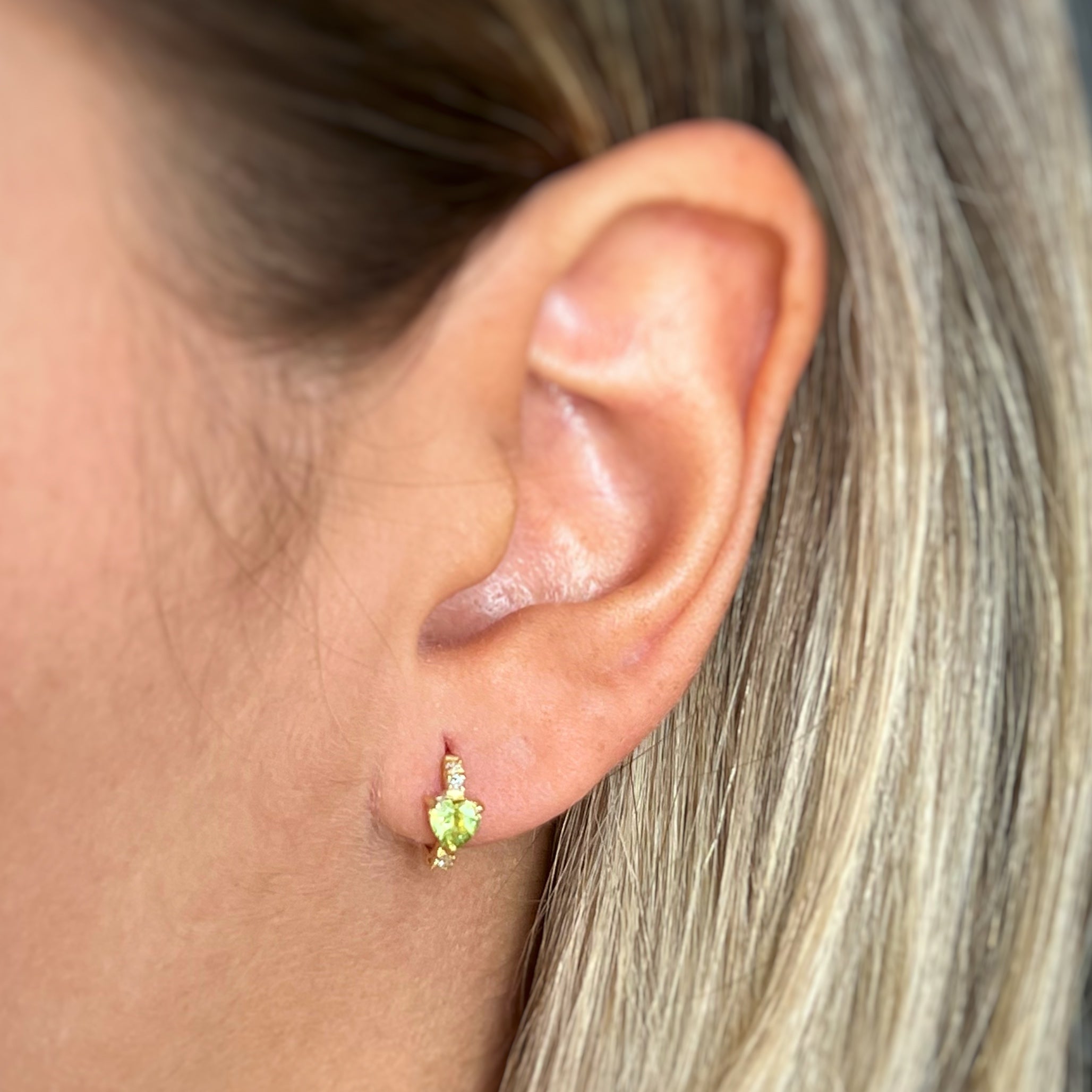 Minihoop corazón y diamantes