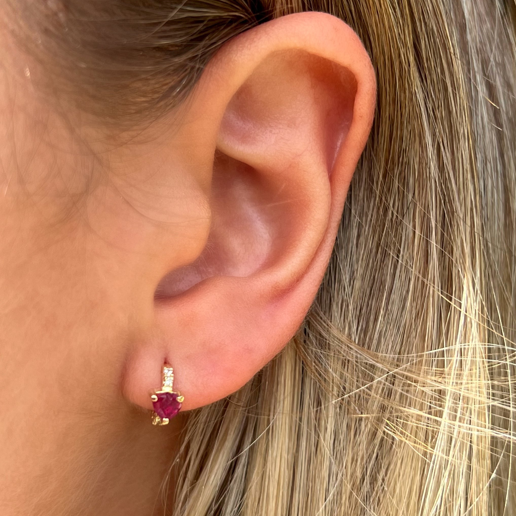 Minihoop corazón y diamantes