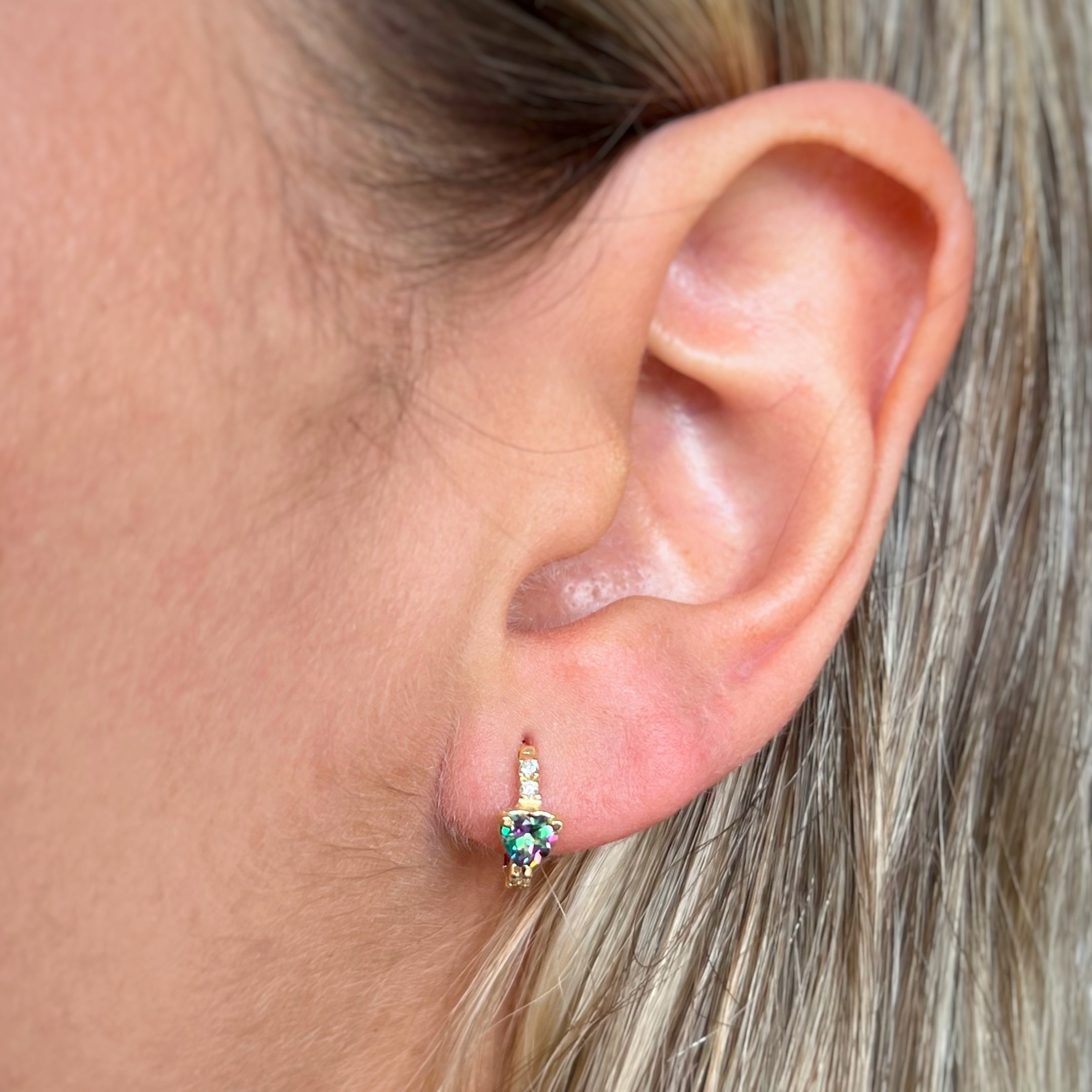 Minihoop corazón y diamantes