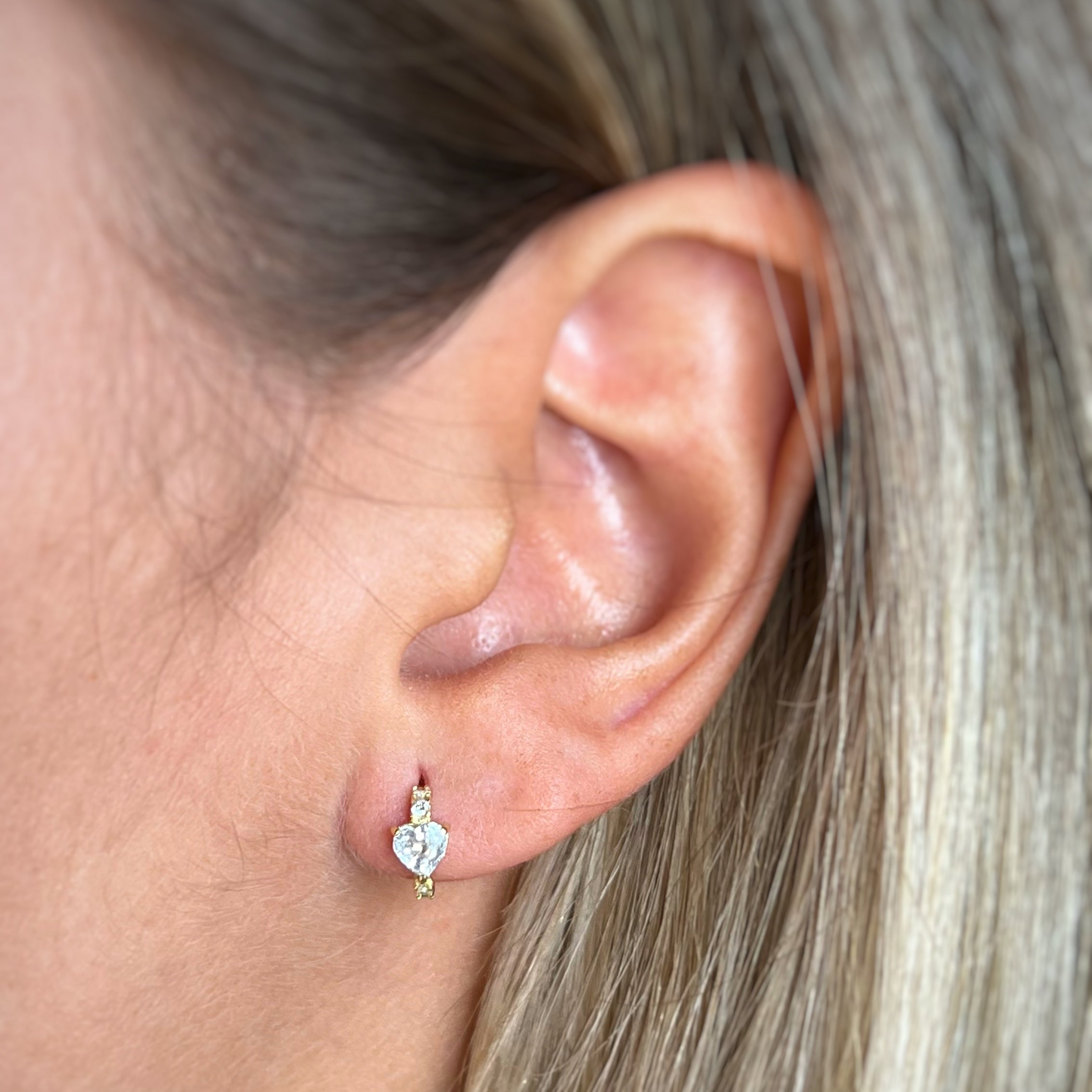 Minihoop corazón y diamantes