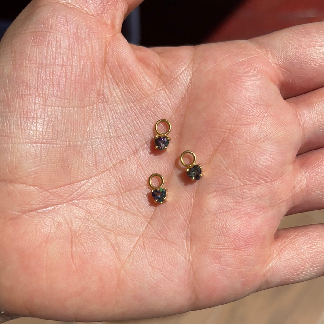 Dije para candongas plata enchapada en oro