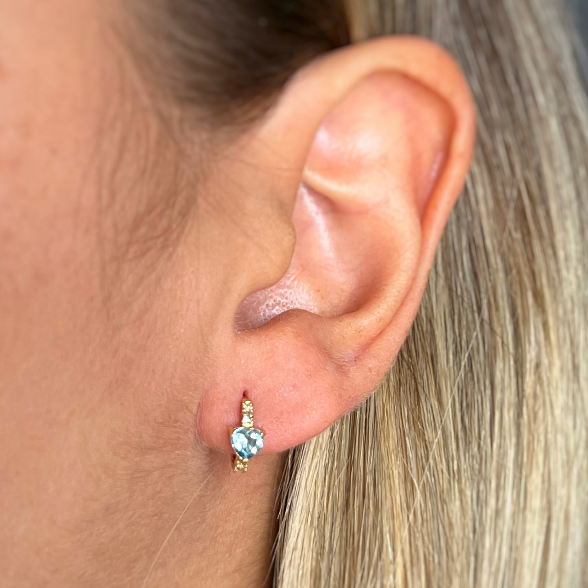 Minihoop corazón y diamantes