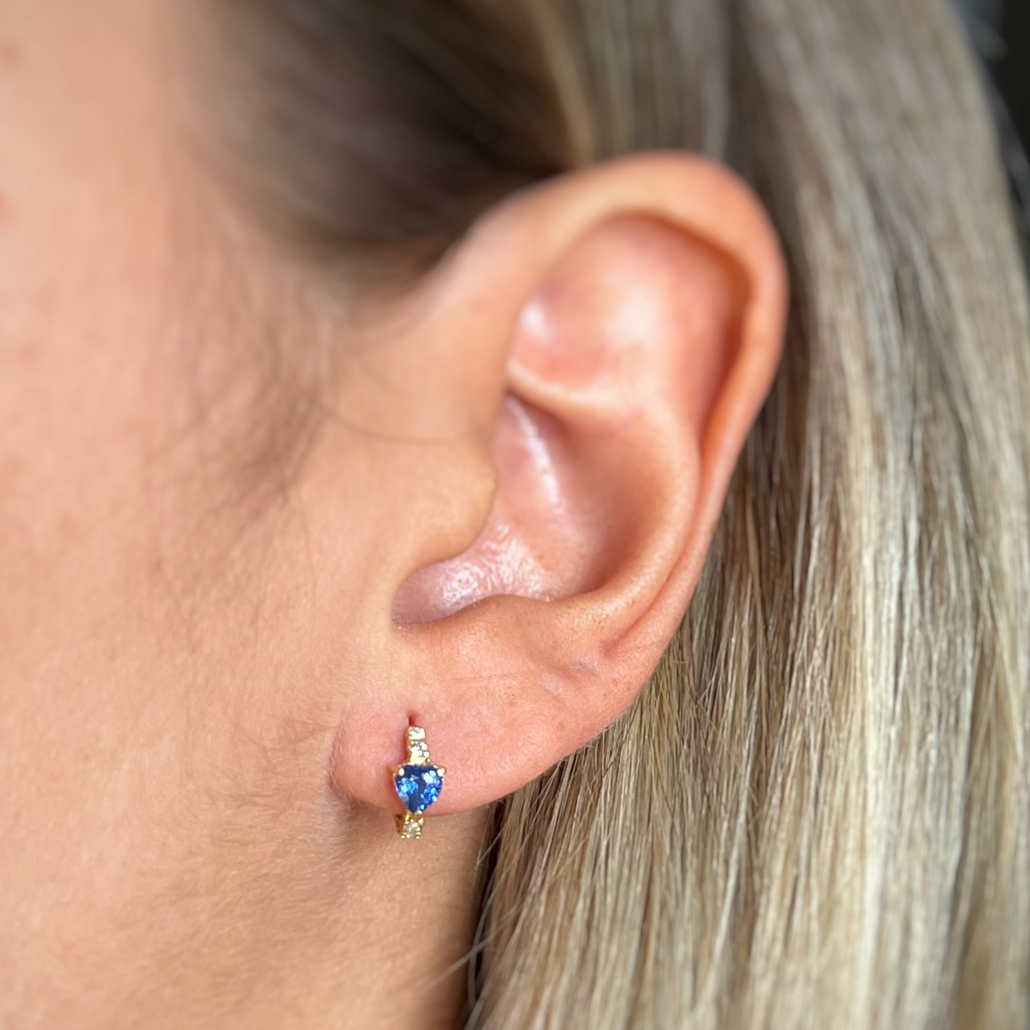 Minihoop corazón y diamantes