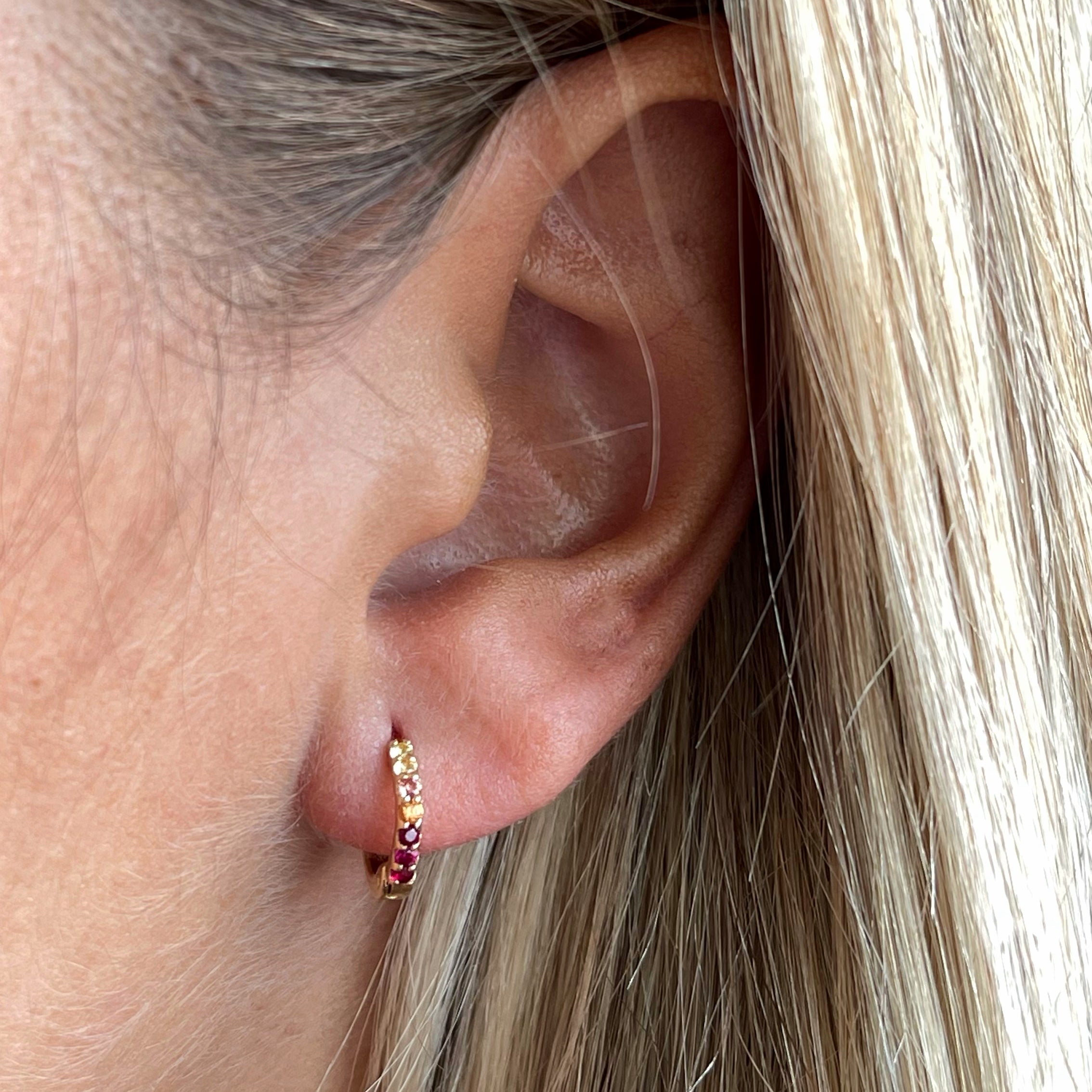 Minihoop oro amarillo 18k