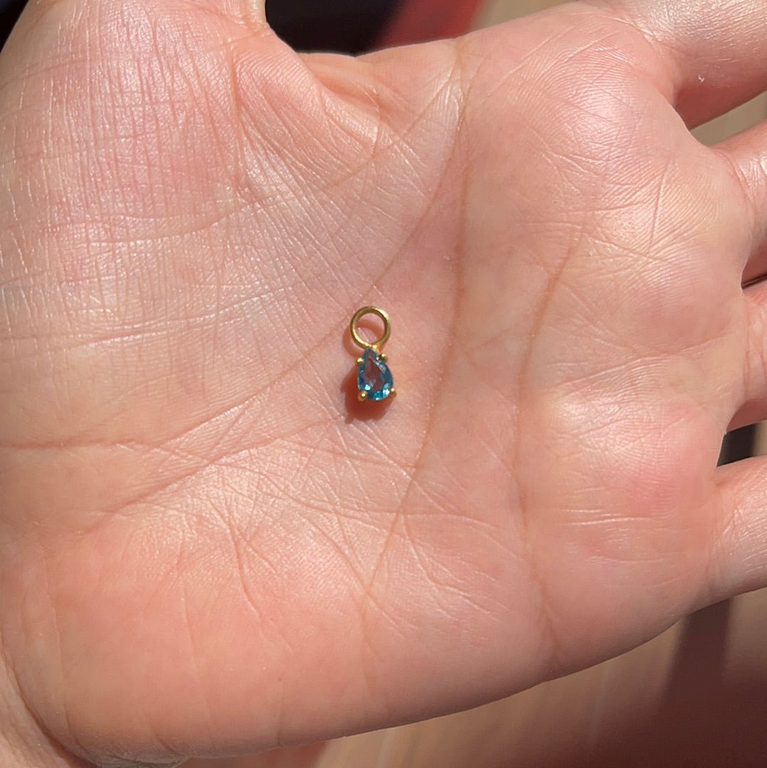 Dije para candongas plata enchapada en oro