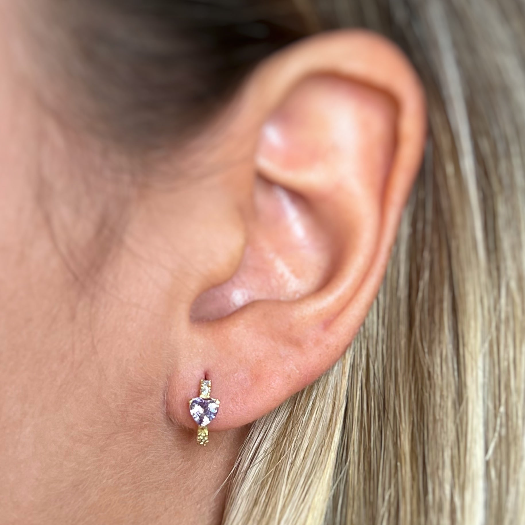 Minihoop corazón y diamantes